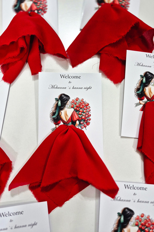 کارت welcome جنابندان دامن قرمز