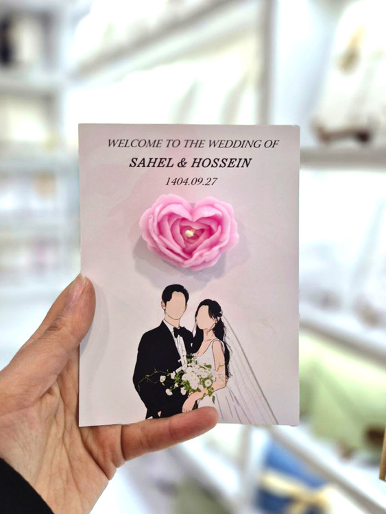 ولکام کارت شمع گل رز قلب