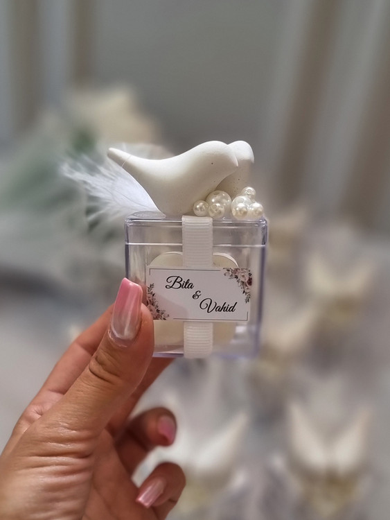 گیفت با کلاس شمع روبیک و مرغ عشق